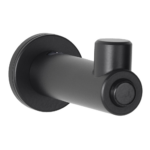 Bobrick B-9541.MBLK Surface-Mounted Coat Hook with Bumper, Matte Black